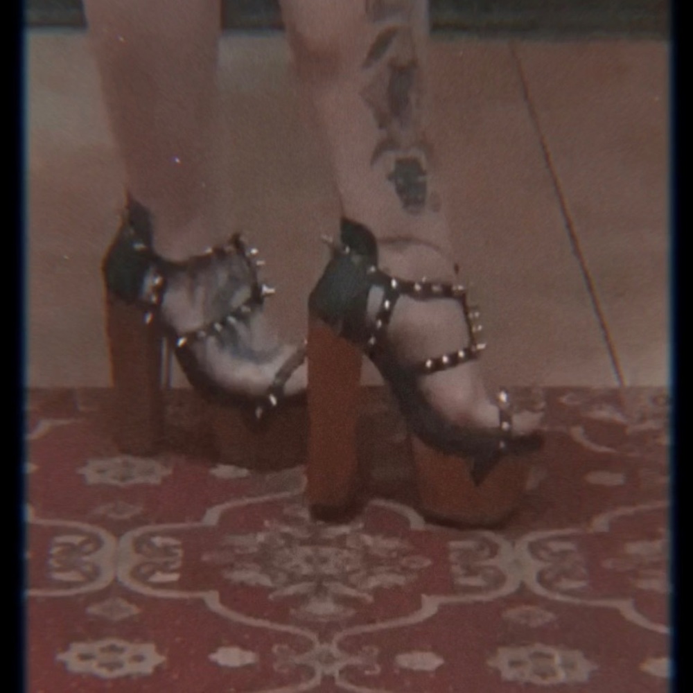 Jeffrey Campbell studded platform heels